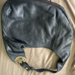 Michael Kors, Black Leather With Gold Hardware