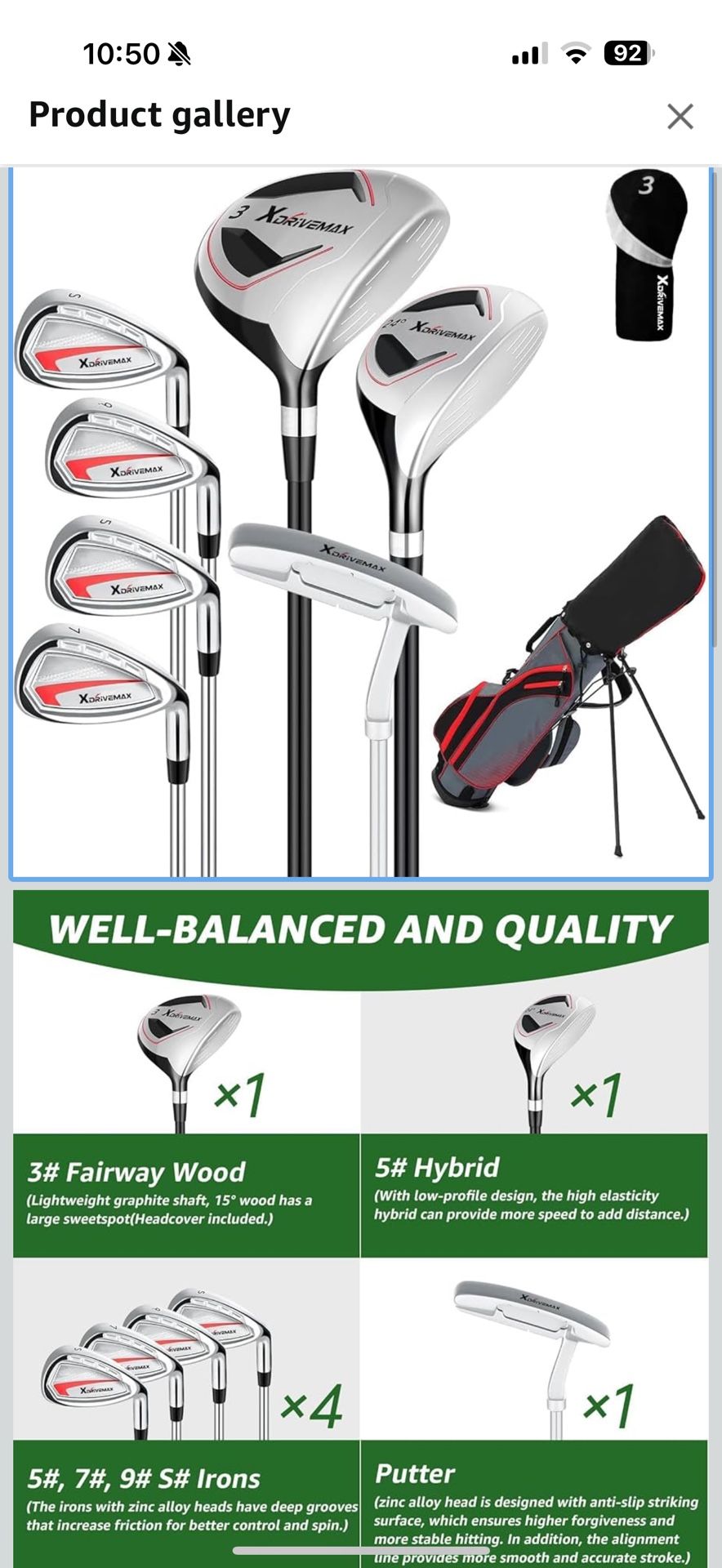 Golf Clubs - Left Handed 