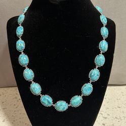 Turquoise Necklace in Sterling Silver