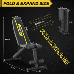 Adjustable Weight Bench (Foldable) 