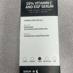 The INKEY List 15% Vitamin C + EGF Serum. Regenerate Dull Skin, Improve Skin Elasticity, 1.0 fl oz
