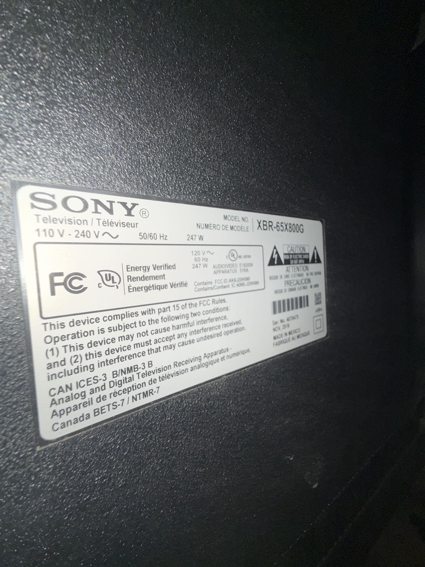 Sony 65 Tv