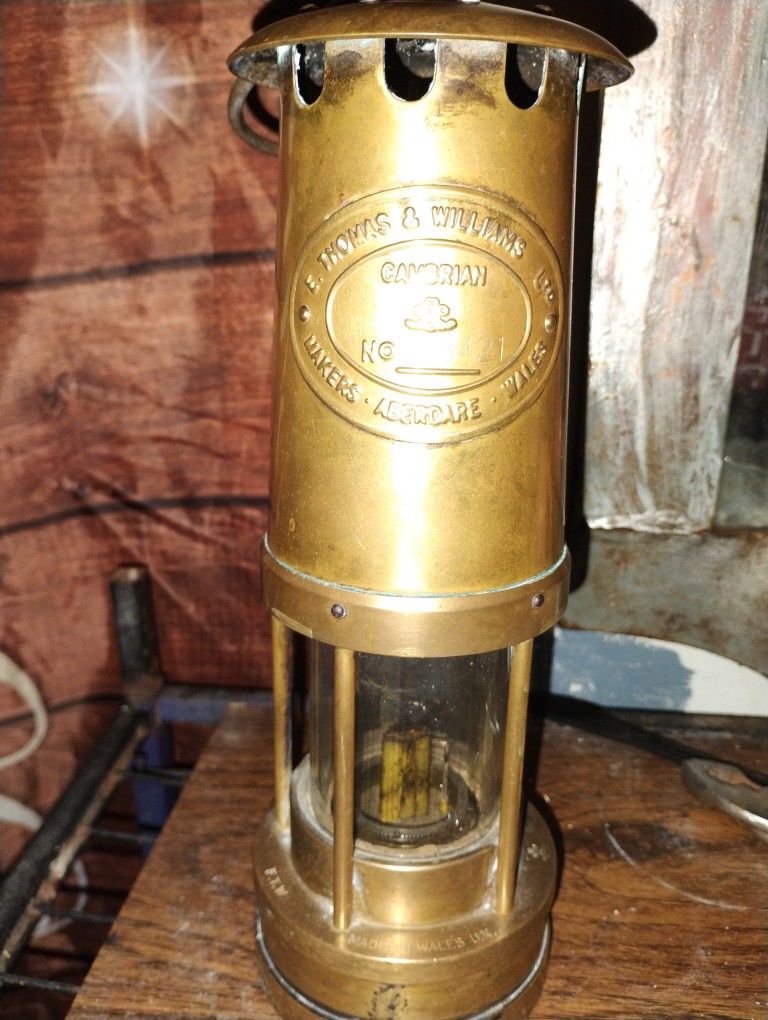  Vintage 1900s Thomas And Williams Miners Lamp 