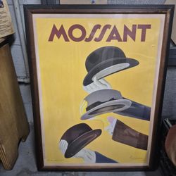 FRAMED 1938 MOSSANT HATS POSTER (Leonetto Cappiello)