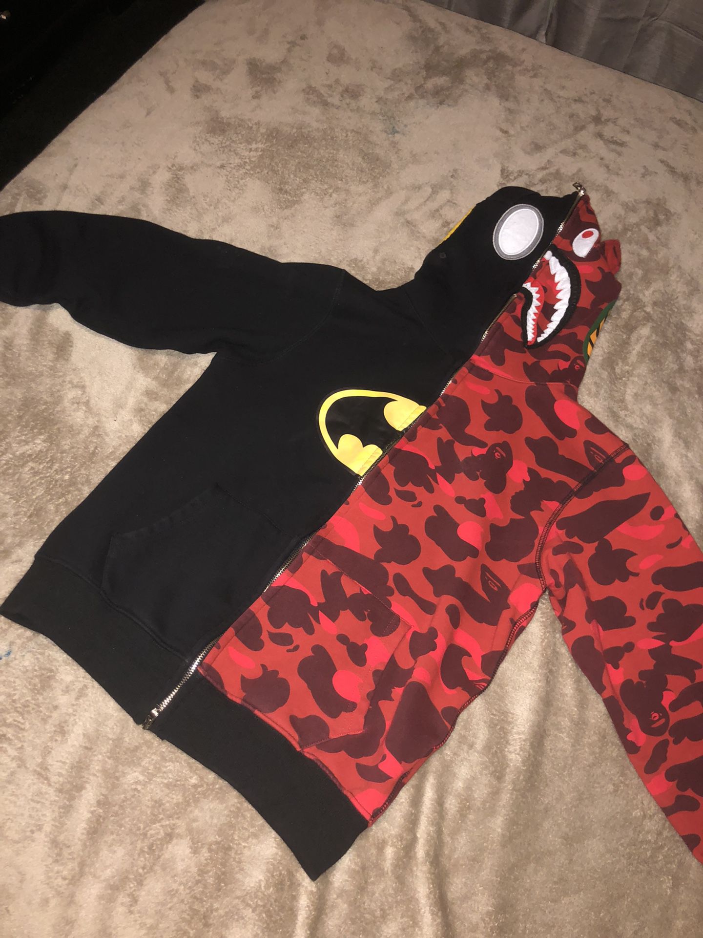 Bape X DC Batman Split Red Camo Full Zip Up Hoodie for Sale in Las Vegas,  NV - OfferUp