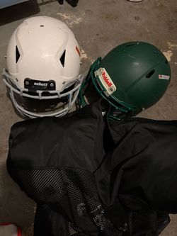 Medium Speed flex, XL Schutt Vengeance, L Practice Pads