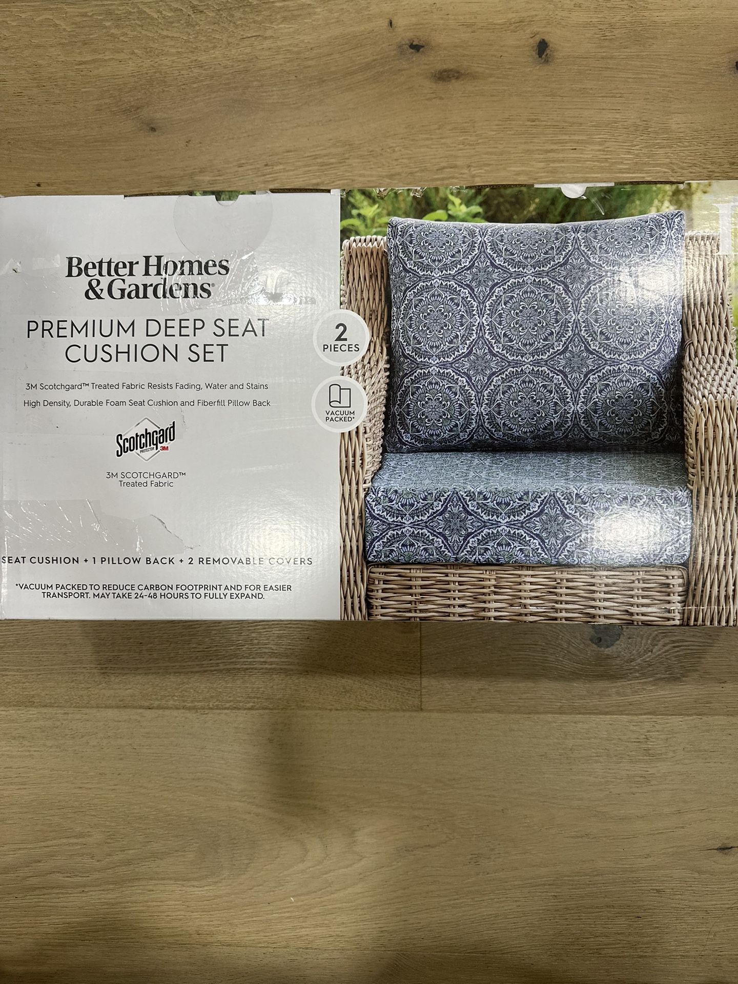 Premium Deep Seat Cushion Set (2 Piece Set)