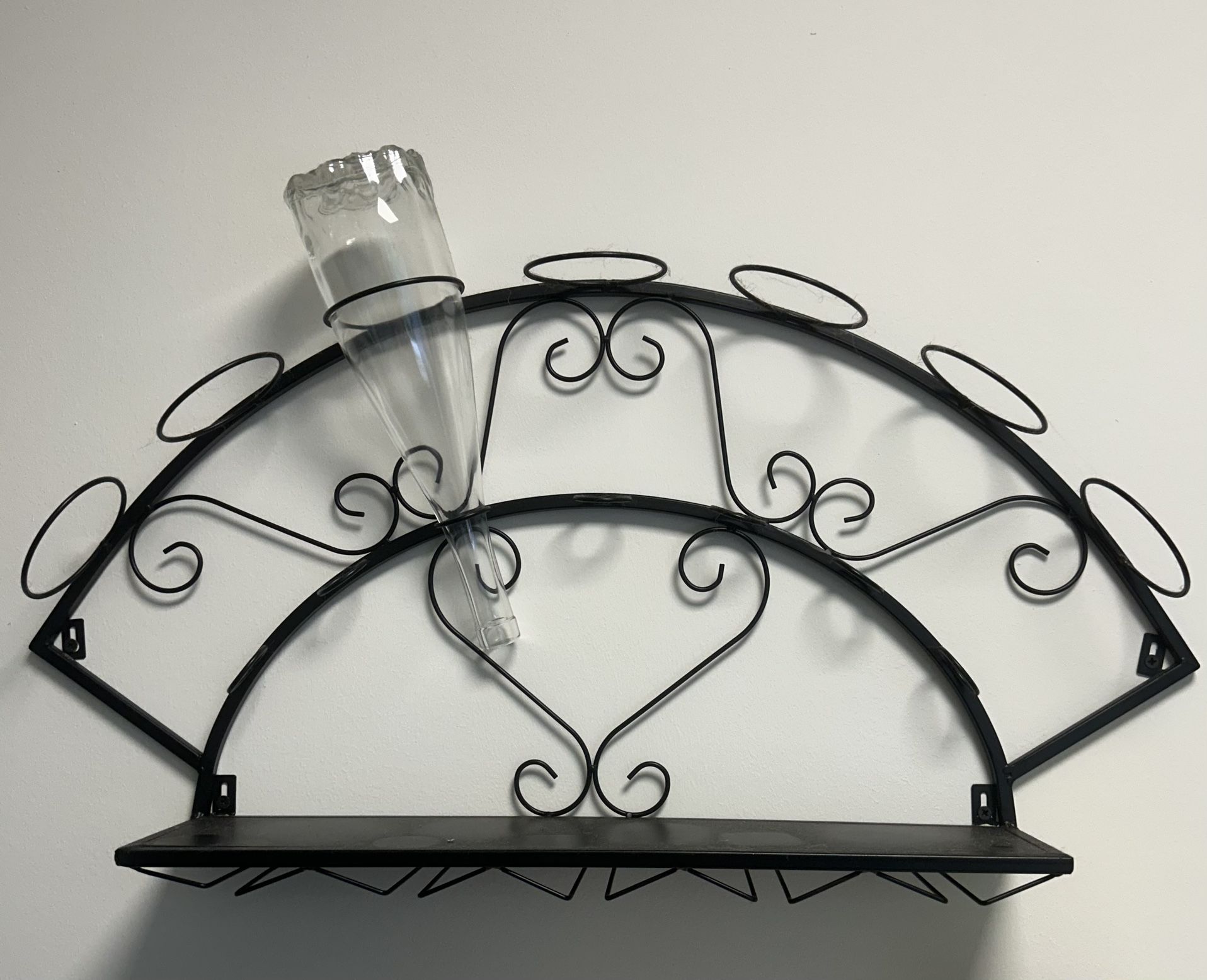 Metal Wall Mount Wine/glass Rack
