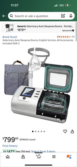 Veterinary Pet Breathing Support Device – For Animal Use Only (Not for Human Use)