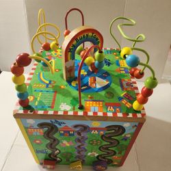 ALEX Discover My Busy Town Wooden Activity Cube #1947