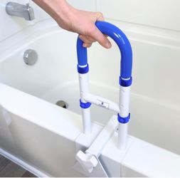 Adjustable Bathtub Handle for Elderly | Sturdy Clamp-On Tub Grab Bar with 300lb Capacity | Grab Bars for Bathtubs | Shower Handle for Elderly | Durabl
