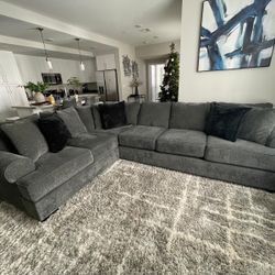 Grey Oversized Sectional From Jeromes.