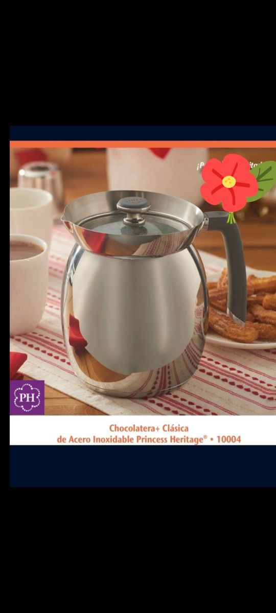 CHOCOLATERA DE 3 QT CLÁSICA DE ACERO INOXIDABLE PRINCESS HOUSE 🏡
