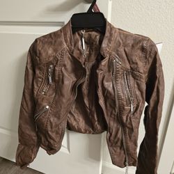New J2 Moto Faux Leather Jacket Sz XS