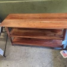 solid wood midcentury modern tv stand