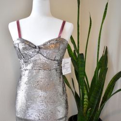 Free People Metallic Sequin  Dress