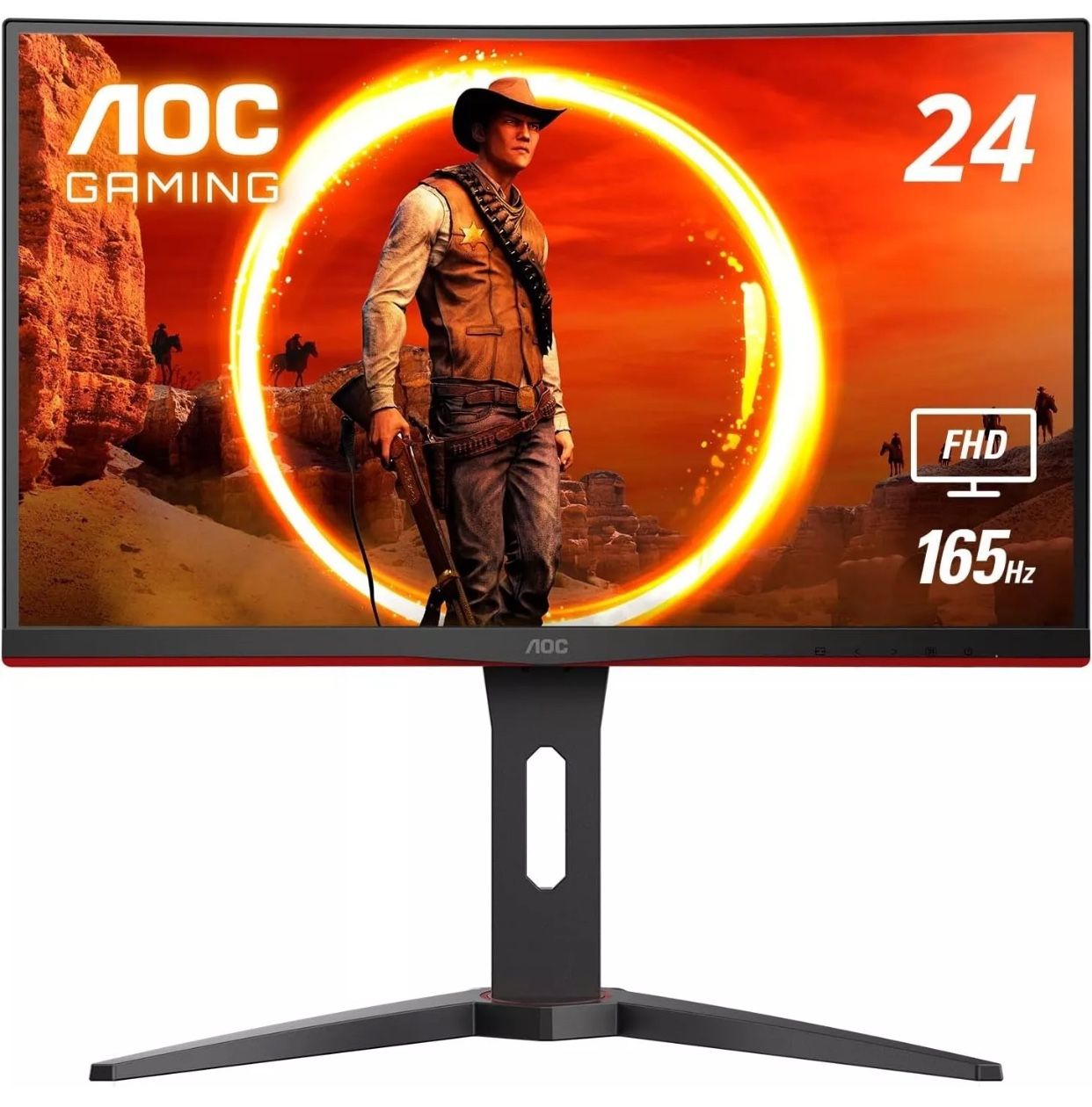 AOC C24G1A 24" 165Hz Curved Frameless Gaming Monitor, FHD