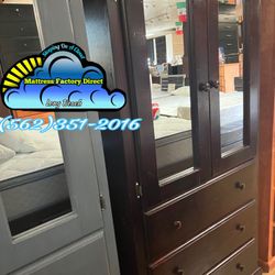 Tall Closet Wardrobe Jumbo Dresser With Mirrors Solid Wood Guardaropa 