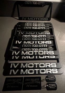 Laser Engraved Aluminum License Frames