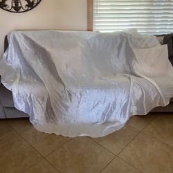 White Round Table Cloth 120 Inch   Mantel Redondo 
