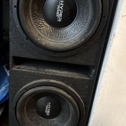 (Base) 2 x HyperPower 12" Subwoofer 1600 Watts And Clarion EQS755 7-Band Graphic Equalizer for car audio systems