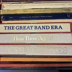 Old vinyl record collection