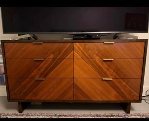 West Elm Chevron Chest Drawers w/ matching Night Tables (2) - can be sold separately