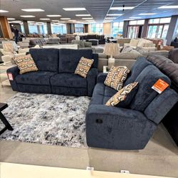 Danum Sofa and Loveseat in Ink
