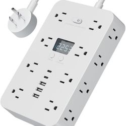 NEW 21-in-1 Power Strips with Surge Protection 1700J, 16 Outlets with 5 USB Ports (2 USB C) Long Extension Cord with Multiple Outlets 16Awg 1625W/13A