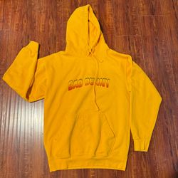 Bad Bunny X100PRE Yellow Long Sleeve Hoodie Sweatshirt Mens Sz Med Used Read Blw