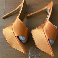 Shein Jungle Fever Orange Heels 