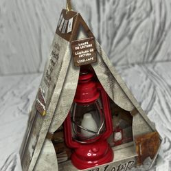 The Base Camp Reading Lamp Red Ornament, New w Battery