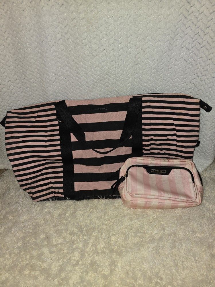 Victoria's Secret Weekender Bag And Toiletries Bag