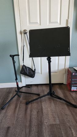 Guitar and music sheet stands