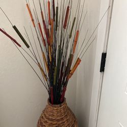 Home Decor Large Stand Up Wicker Vase