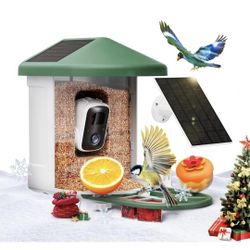 Bird Feeder With Solar Powered Camera - Comedero Para Pájaros Con Cámara Solar 