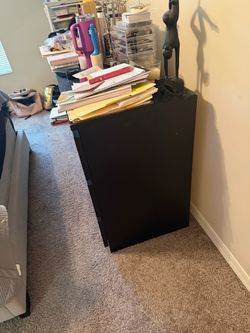 Black Wood Dresser or Cabinet