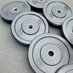 NEW Bumper Plates, Rubber Olympic Weights, Home Gym Weight Set, Folding Squat Rack, Adjustable FID Bench Press, Stall Mats, Rubber Flooring 