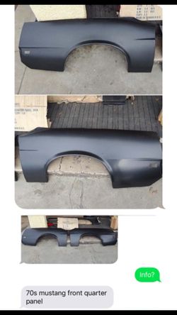 70s mustang front quarter panel