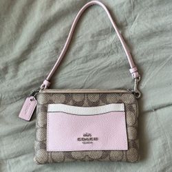 Coach Pink and Brown mini bag