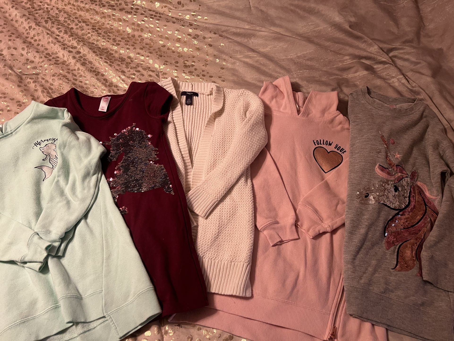 Girls Justice Gap Sweater Sweatshirt Dress Tunic Lot Size 6-7