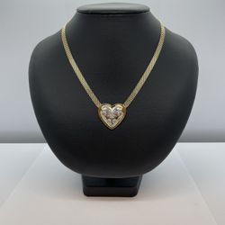 10k Gold Necklace With Heart Pendant