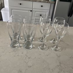FREE- 4 Beer Glasses + 4 Wine Glasses 