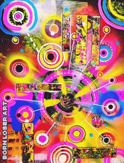 BORN LOSER Free Art. Thats right. Totally free.  Pick it up and its yours. One piece per person. Confirm with me that I  still have the piece you want