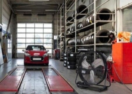 Industrial Fan 24" Inch High Velocity Floor Fan Rolling Drum Shop Fan Garage Adjustable Speed Air Flow Built-in Wheel
