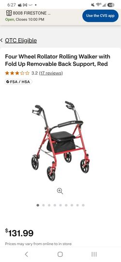 Red walker seat