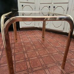 Gold And Glass Table