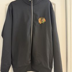 Antigua Men’s Blackhawk Jacket Sz. Large Full Zipper With Side Pockets EUC