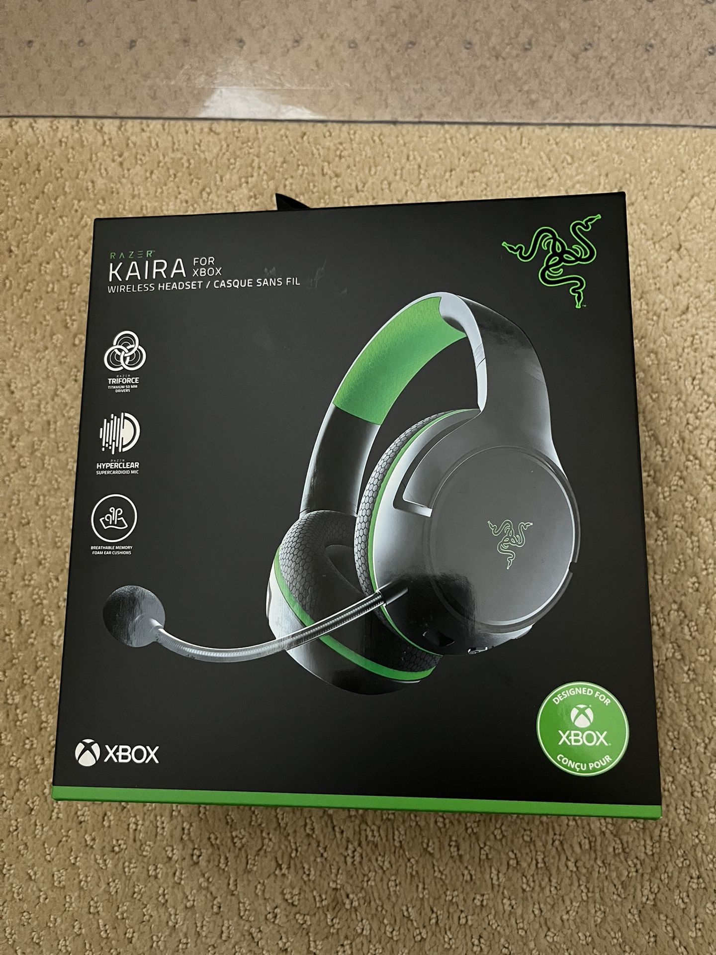 BRAND NEW Razer Kaira Wireless Gaming Headset Black