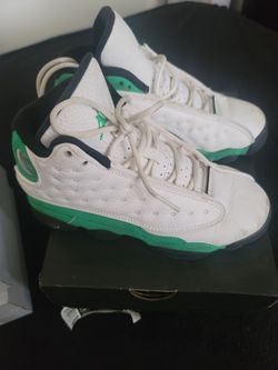 Kids Air Jordan Retron 13- Lucky Green; Size 3.5y